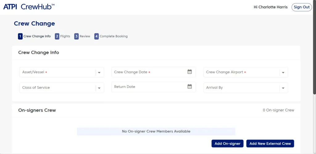 ATPI CrewHub will support crew management logistics, streamlining activities surrounding travel to and from vessels and rigs anywhere in the world