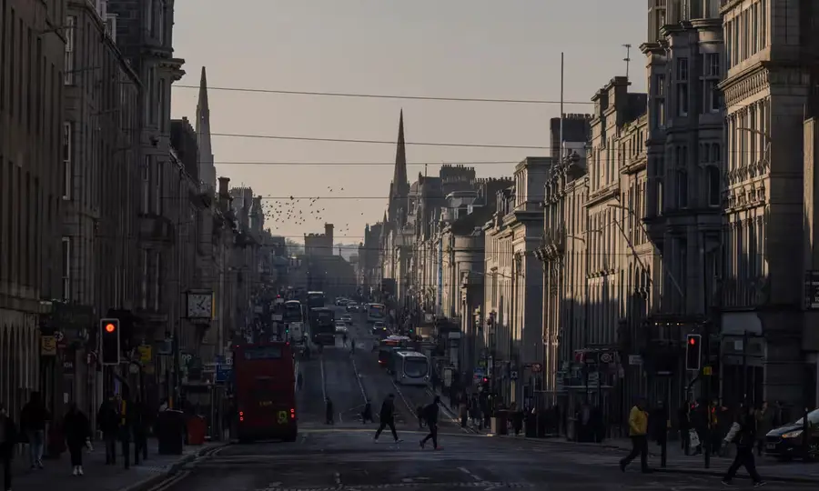 Union Street in Aberdeen city centre. The chief executive of GB Energy would ‘100_ be based full-time’ in the city, said a source. Photograph- Kieran Dodds