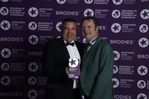 RenQuip Managing Director Marc Gerrard and Technical Director John Morgan accept the NSBA