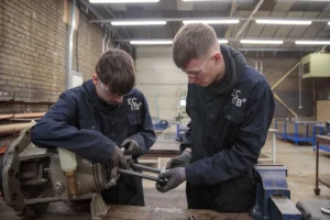 Previous cohorts on the ECITB Scholarship programme at NESCol in Aberdeen.