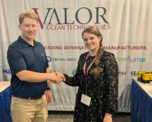 Jake Carine (Founder, Valor Ocean Technologies) and Graceann Robertson (Marketing Manager, Verlume)