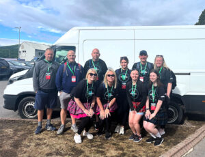 ‘KR Group Scotland – Kiltwalk Aberdeen 2025 Group Photo’ – Image showing team Steely Striders at the Kiltwalk, made up of KR Group Scotland staff, family and friends.