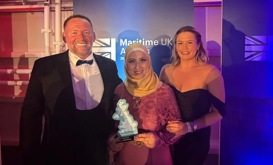 (L-R) Steven Aitken, Dania Alkari and Chelsie Miles