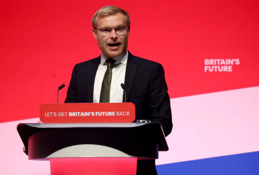 Labour MP for Rutherglen and Hamilton West, Michael Shanks, makes a speech during the Labour Party annual conference in Liverpool, Britain