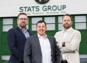 STATS Group Head of Sales and Business Development Europe, Andy Norrie, Ryal Holt, General Manager UK and Europe, Mike Kaiser, Business Development Manager, Europe.
