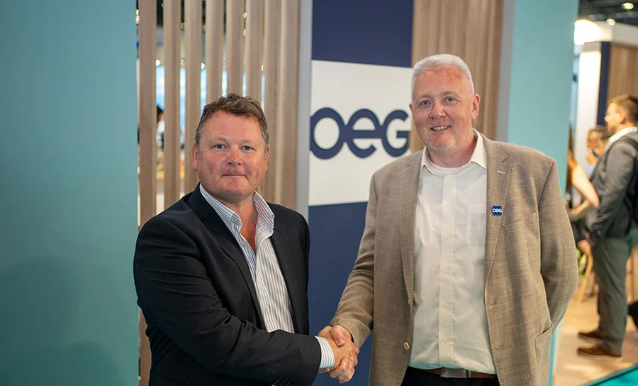 Left-right: David Sharp, Senior Construction Manager, Inch Cape Offshore and Billy Hamilton, Topside Director, OEG