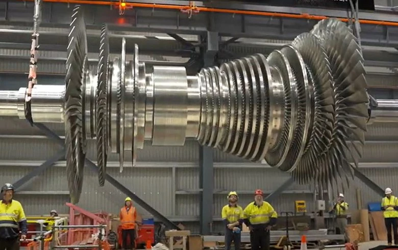 A geothermal steam turbine, Tauhara power station, New Zealand. Image source Contact Energy