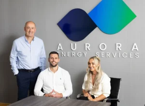 Aurora Energy Services l-r - CEO Doug Duguid, Kane Winton, Engineering & Operations Director, and Resourcing Manager Leigh-Ann Robb