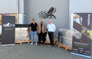L-R Patrick Paranhos (VP of Power Systems, Kraken Robotics), Jonny Moroney (COO, Verlume), Robert Heron (Head of Engineering and Product, Verlume)