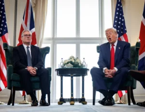 Starmer and Trump Photograph Tolga AkmenEPA
