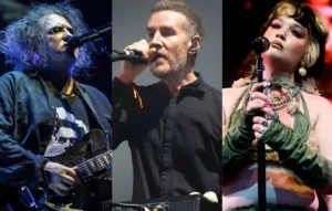 The Cure's Robert Smith, Massive Attack's Robert Del Naja and Lola Young