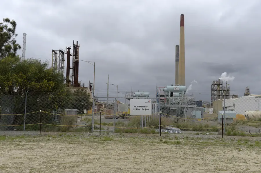 The NKW Hydrogen plant in the port area of Kwinana, Western Australia, Australia.