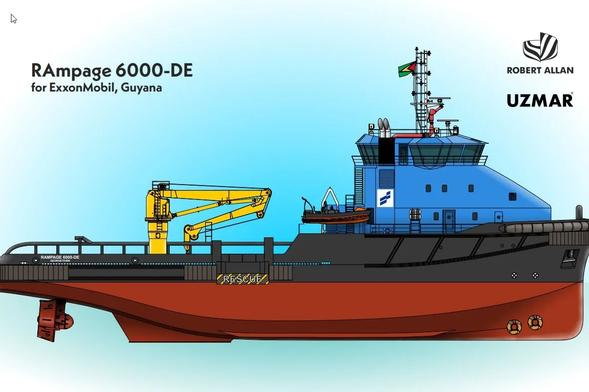 Art of the RAmpage 6000-DE design OTSV to be constructed for work offshore Guyana.Photo SMIT LAMNALCO