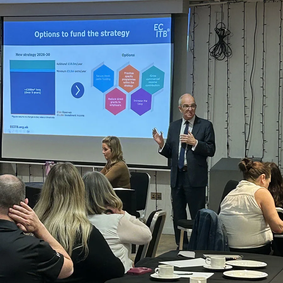 ECITB CEO Andrew Hockey talking to industry partners at one of the strategy consultation workshops