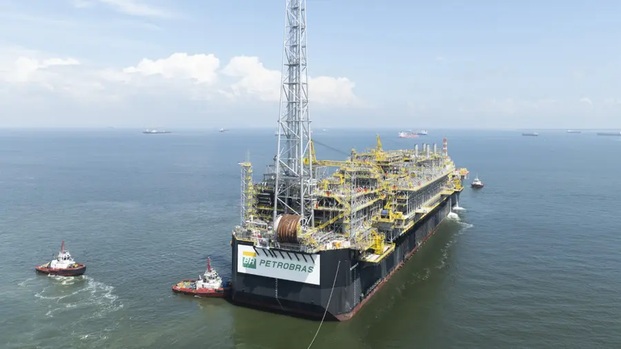 Petrobras FPSO P 78 sailing to Buzios field in Brazil (source Petrobras)