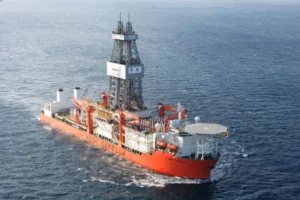 The West Capella conducts exploratory drilling at the Great Whale