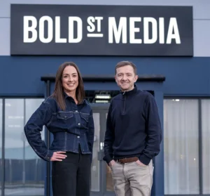 Eilidh McCluskie Founder MD and Mark McCluskie Creative Director Bold St Media