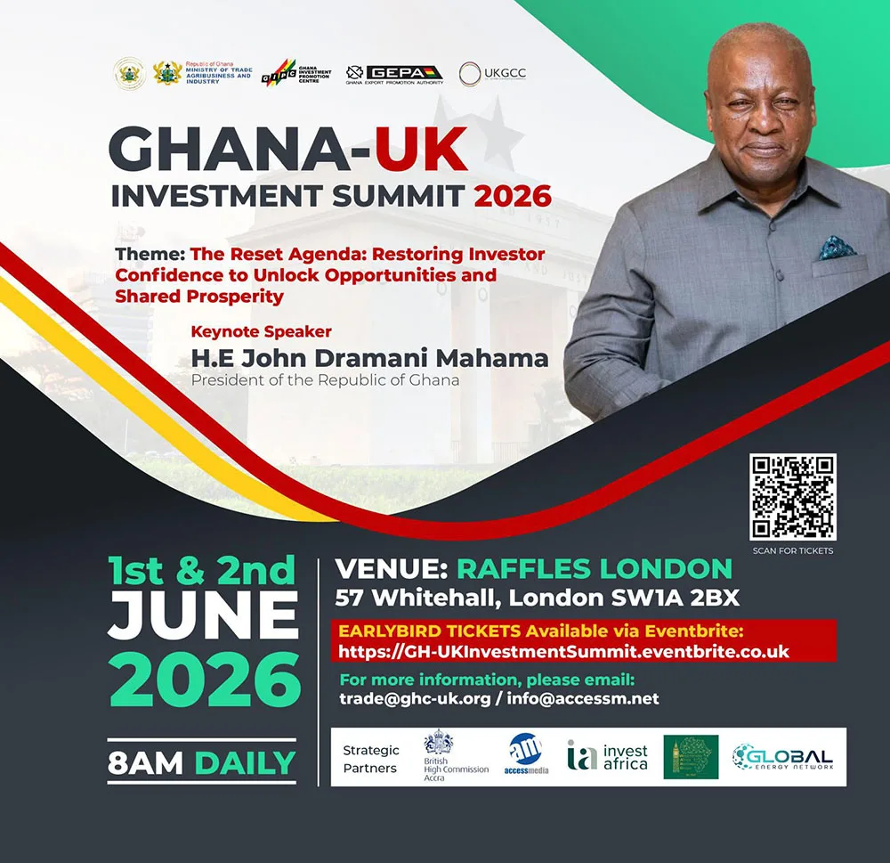 President of Ghana Headlines Ghana–UK Investment Summit