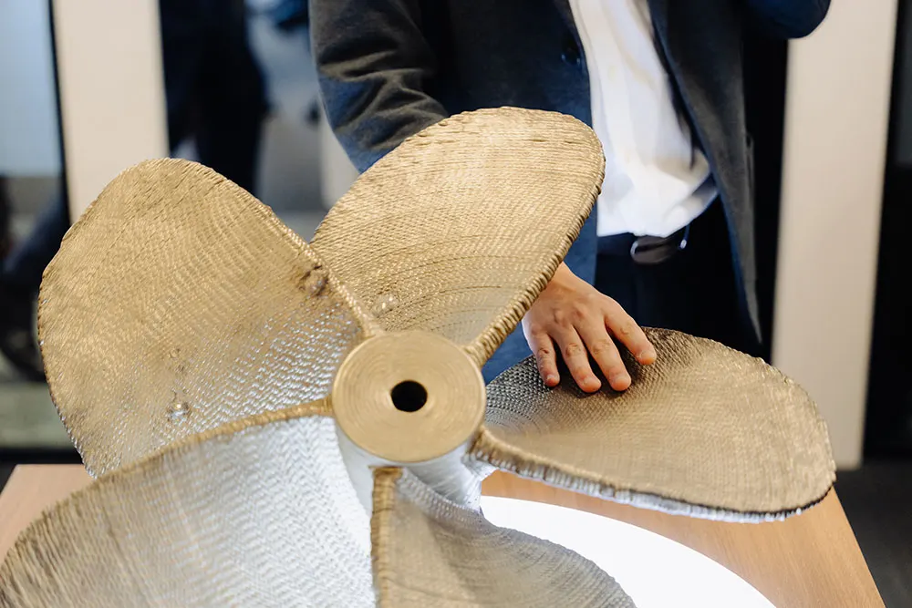 Propeller display at Pelagus’ Showroom