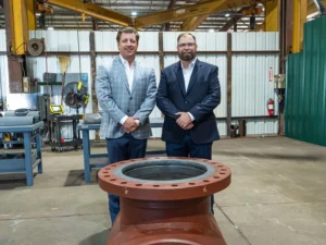STATS Group US president, Jamie Frederick (left) and Manufacturing Director US Brandon Glover