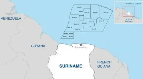 Petronas is testing Block 52 offshore Suriname for oil