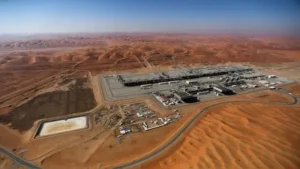 General view of Aramco's oil field in the Empty Quarter