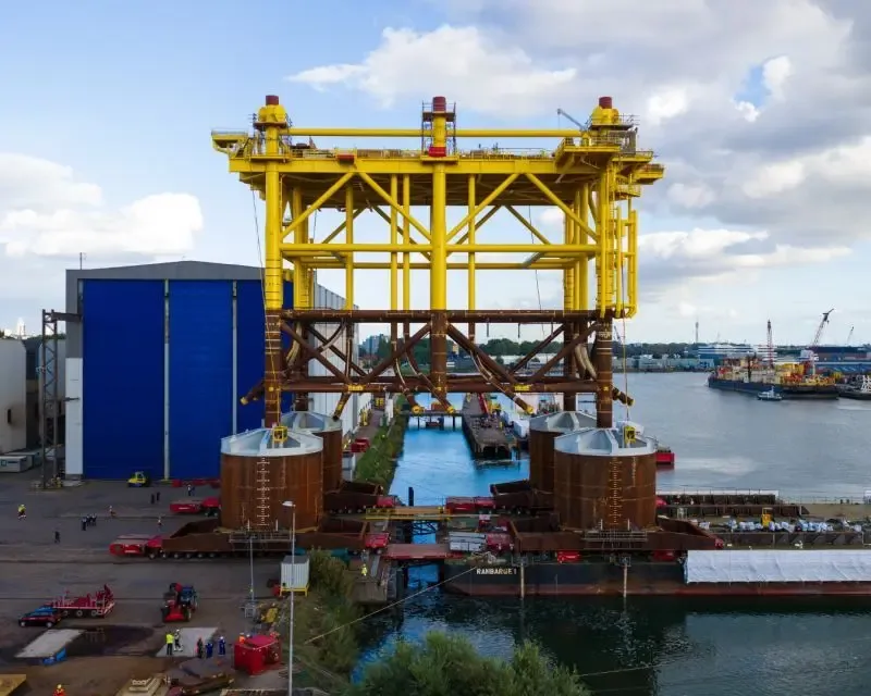 Gennaker Offshore Substation Jackets Loaded Out in Netherlands